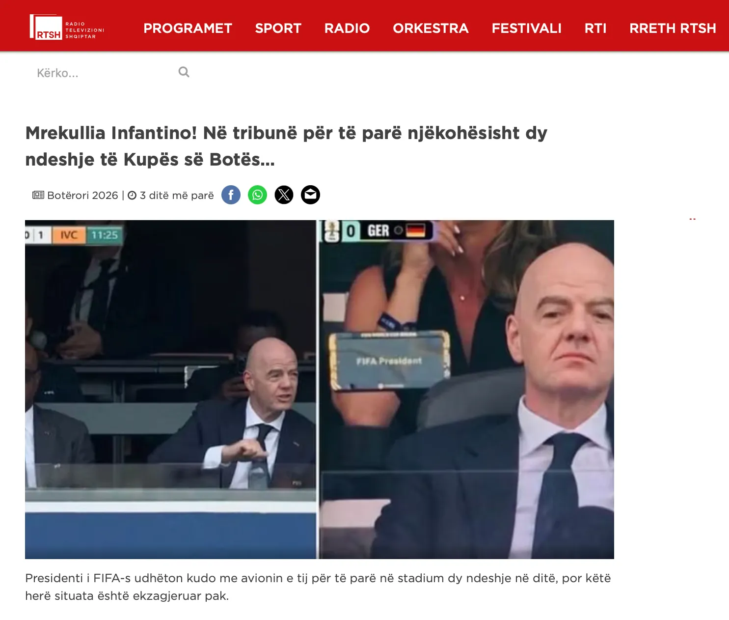 Artikulli i RTSH