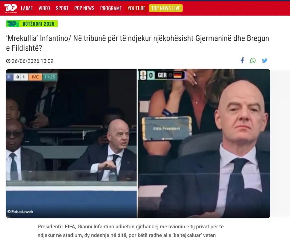 Artikulli i Top Channel