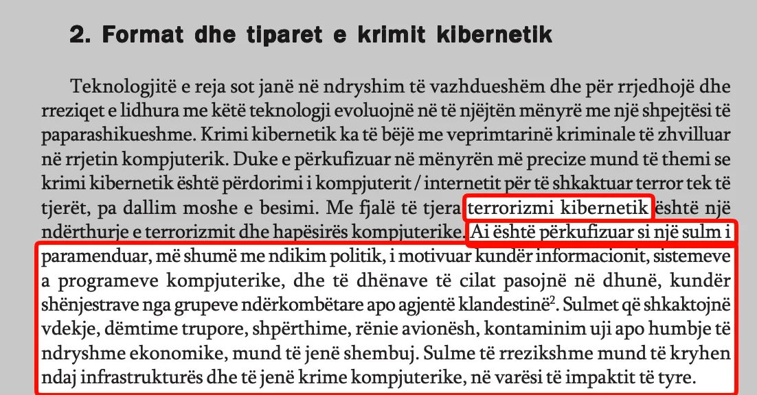 Manuali i Policisë për Terrorizmin Kibernetik