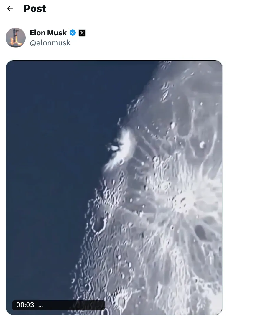 Screenshot nga postimi i Elon Musk që shpërndan videon e rreme