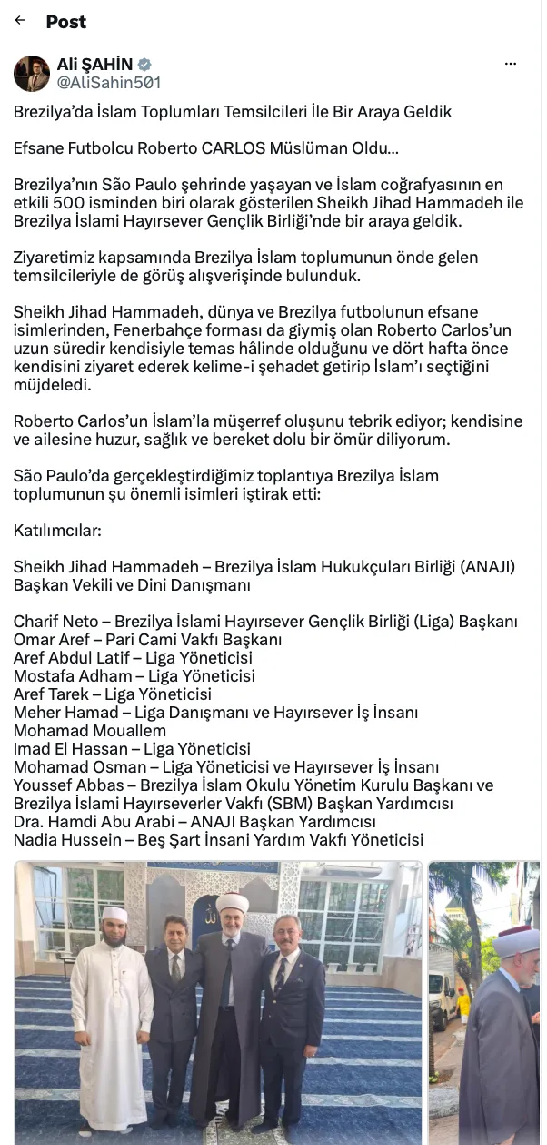 Postimi i Ali Sahin