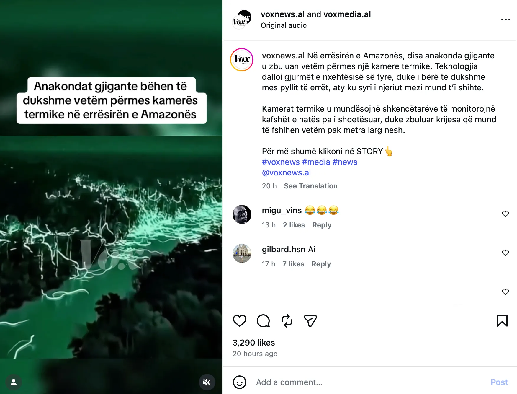 Screenshot nga video e publikuar nga VoxNews.al