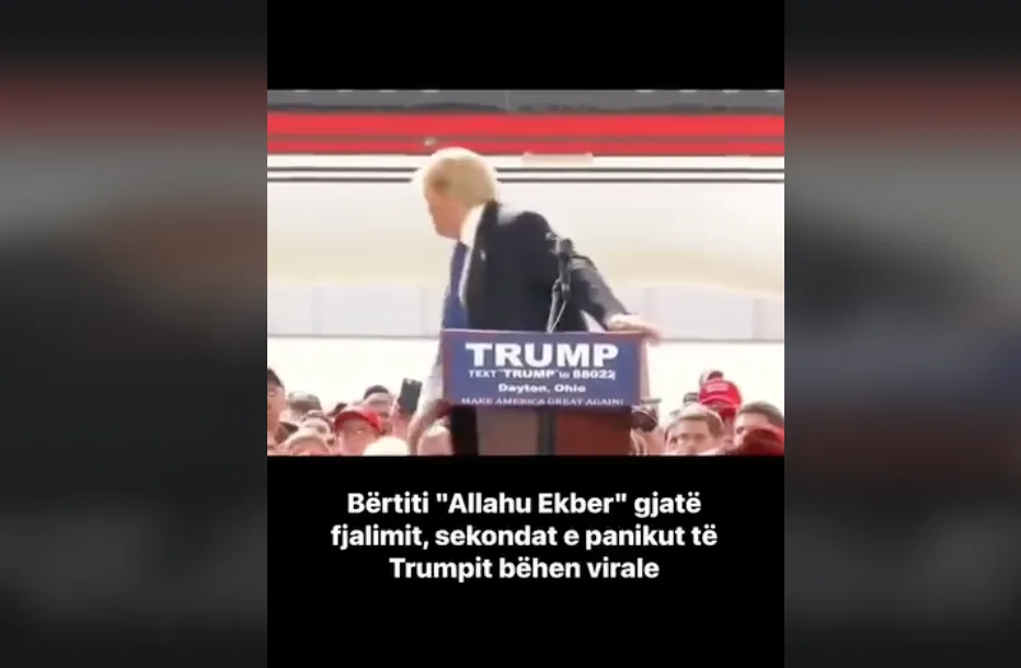 Screenshot i një postimi në rrjetet sociale