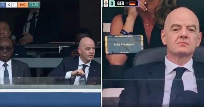 Gianni Infantino kinse në dy stadiume njëkohësisht